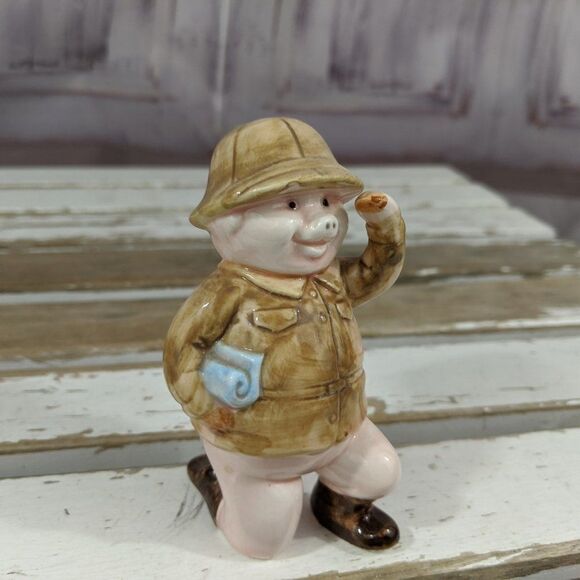 Vintage Danbury Mint Piggies Collection Pig Game H - Picture 1 of 7